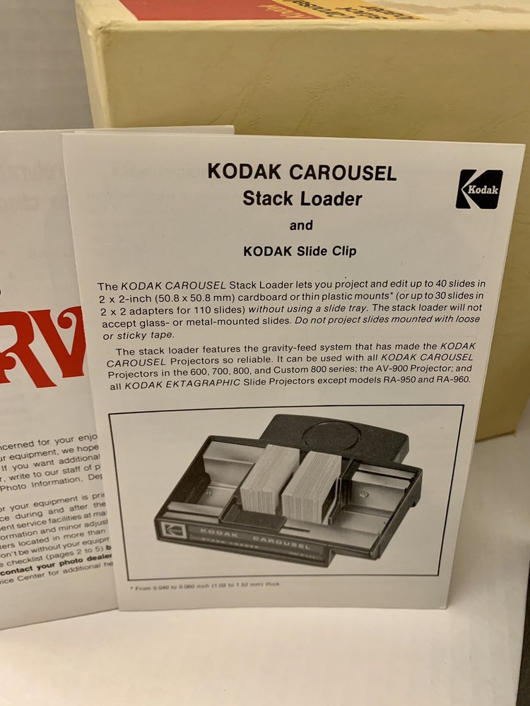 VINTAGE Kodak EC Stack Loader For Carousel Slide Projectors B40
