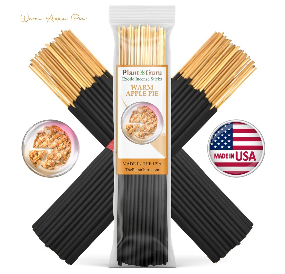 WARM APPLE PIE Incense Sticks 7" Bulk Pack Wholesale Hand Dipped Lot