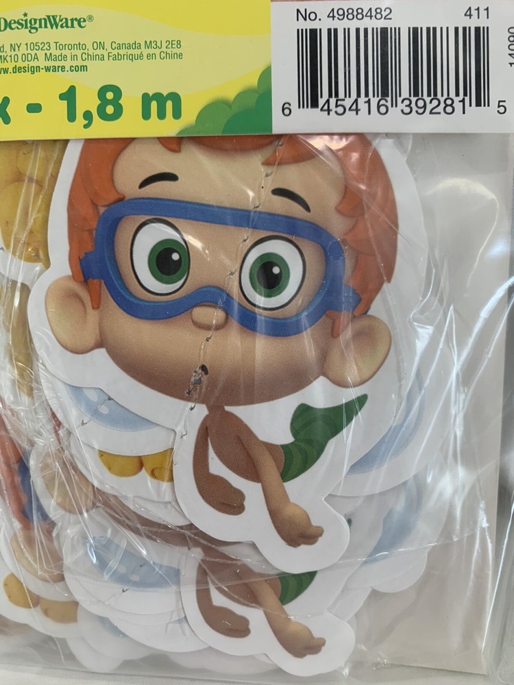 3 Bubble Guppies 6’ String Hanging Party Decorations Nickelodeon 18 PCS 108’ NEW