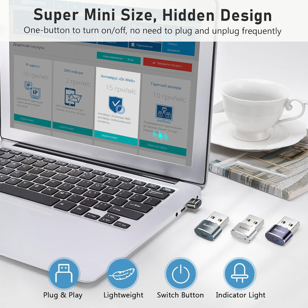 USB Mouse Mover with Switch Button, Automatic Mini Mouse Shaker with 2 Jiggle Mo