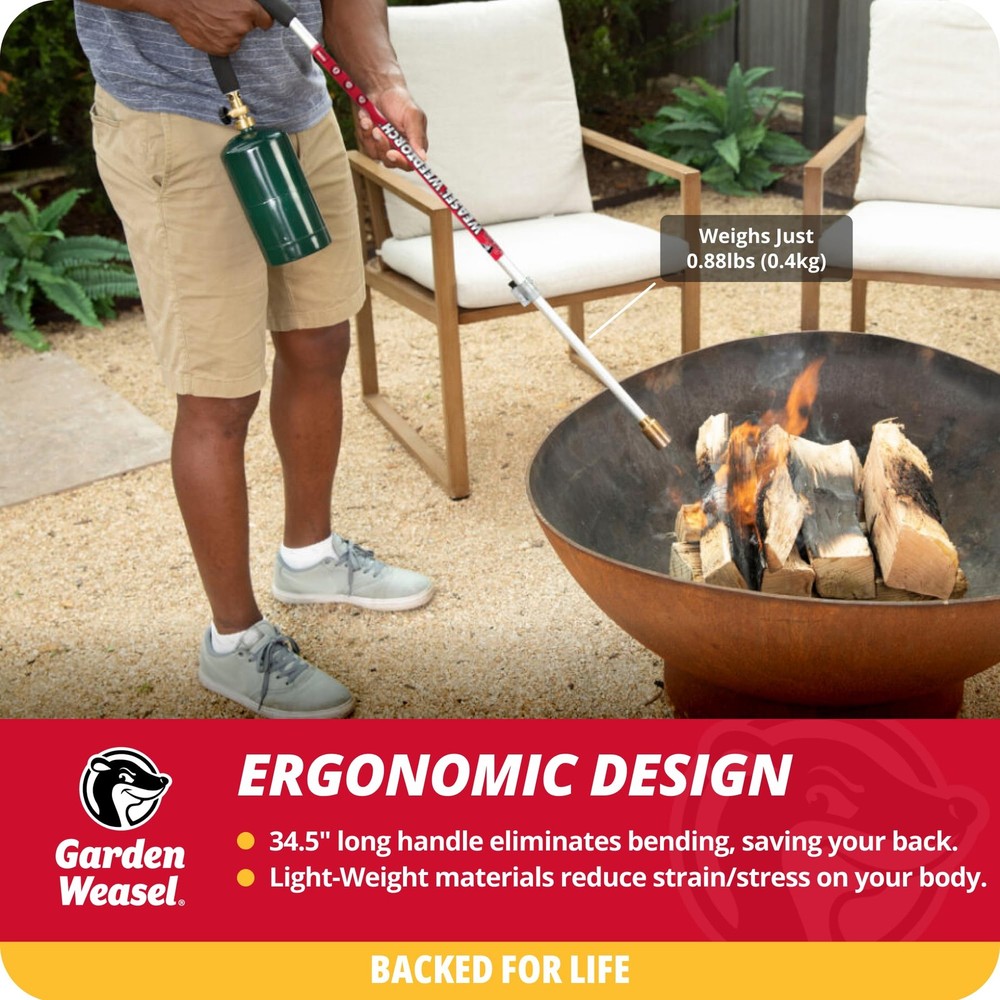 WeedTorch | Weed Burner with Integrated Lighter | Propane Fire Starter, Torch...