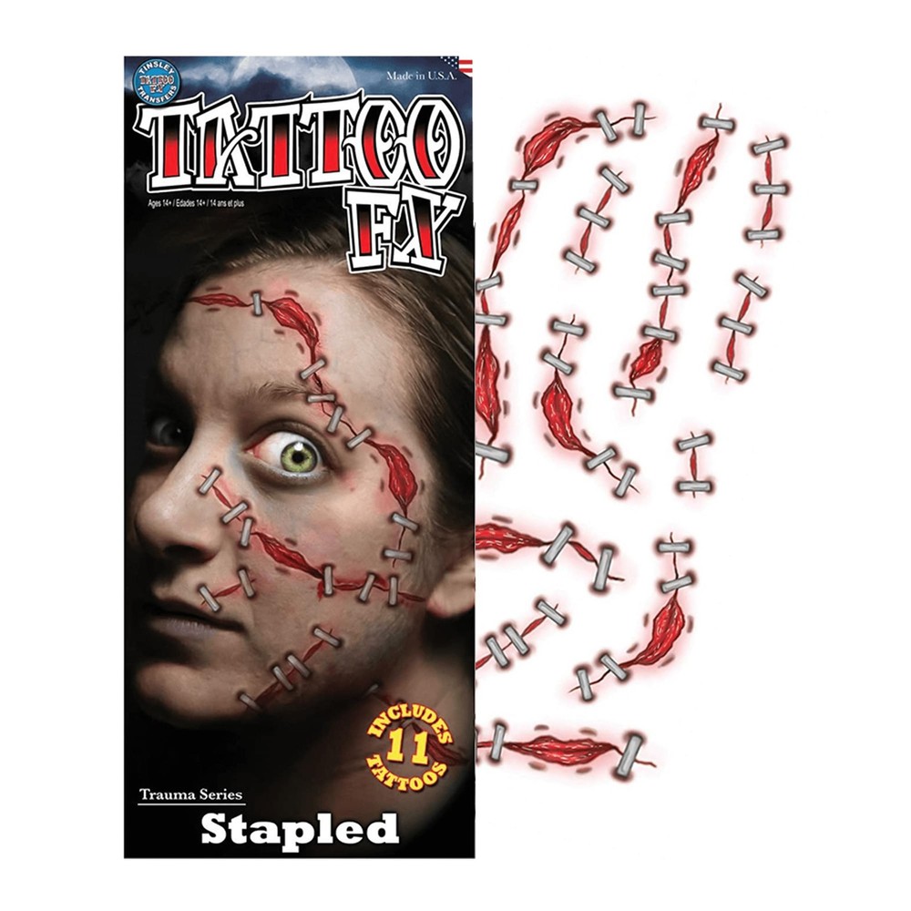 Stapled Trauma Tattoo Costume Accessory