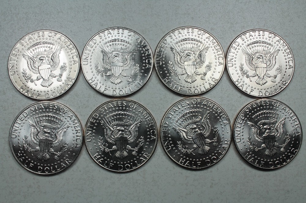 2015 2016 2017 2018 P D Uncirculated Kennedy Half Dollar Mint Roll Set 2015-2018