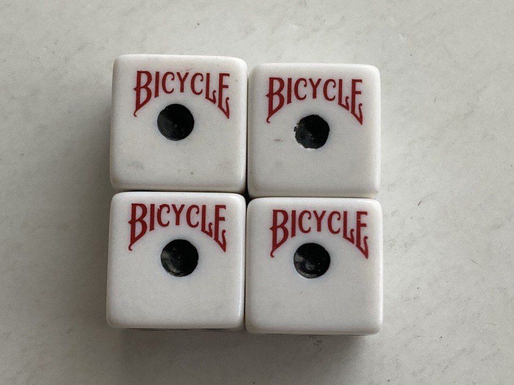 Lot of 4 Bicycle Dice