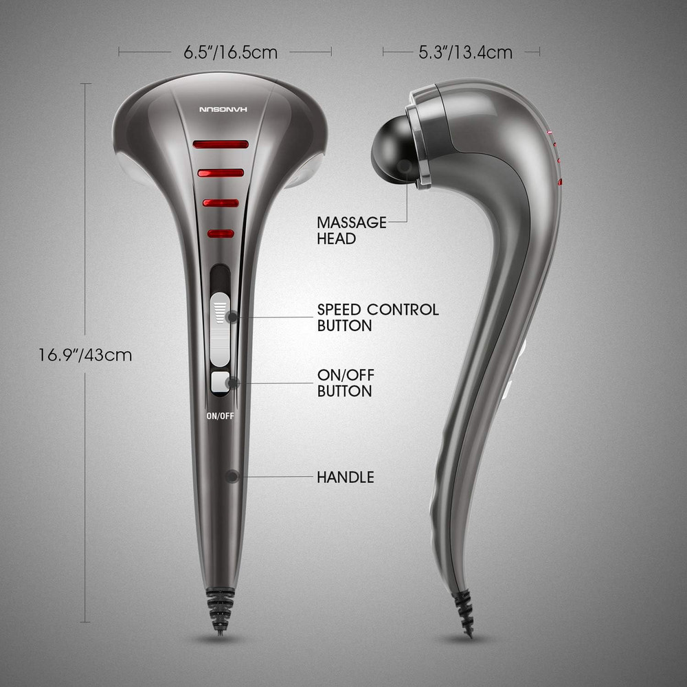Neck Back Massager for Pain Relief Deep Tissue Double Head Percussion