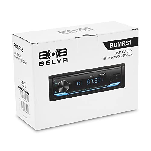 BDMRS1 Single DIN Bluetooth Car Stereo Receiver with Front/Rear