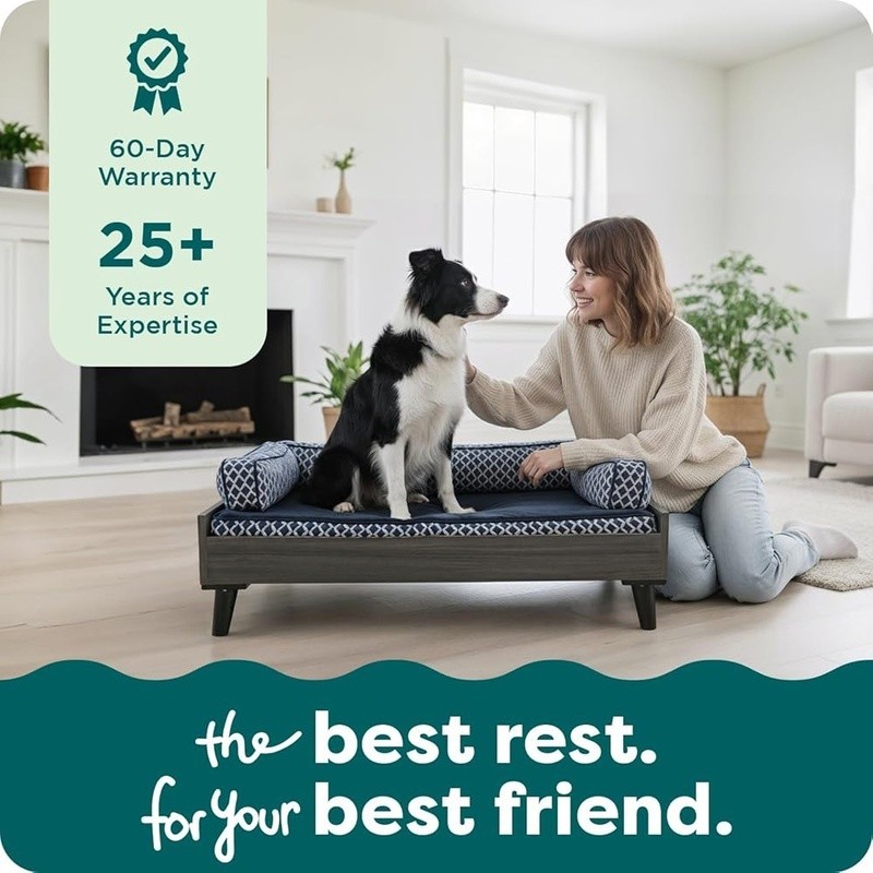 Elevated Dog Bed Frame Cooling Orthopedic Design Sturdy Support Easy Assembly US