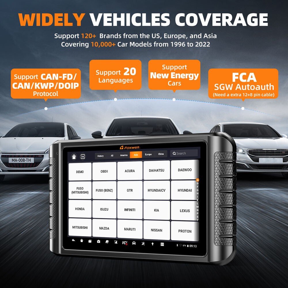 Foxwell NT1009 BT Car ALL System Bidirectional Diagnostic Scanner Key ECU Coding