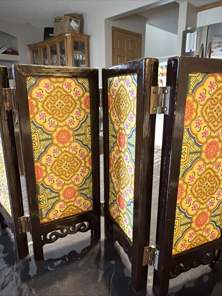 Vintage Chinese Folding Table Screen / Room Divider