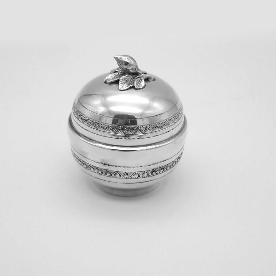 Spheric Box Flower Bud Finial 900 Silver