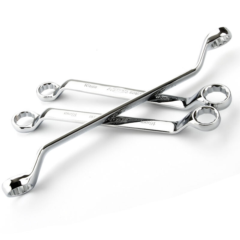 Double Offset Ring Spanner Mirror Polished Metric Individual Size: 5x7-6x41mm