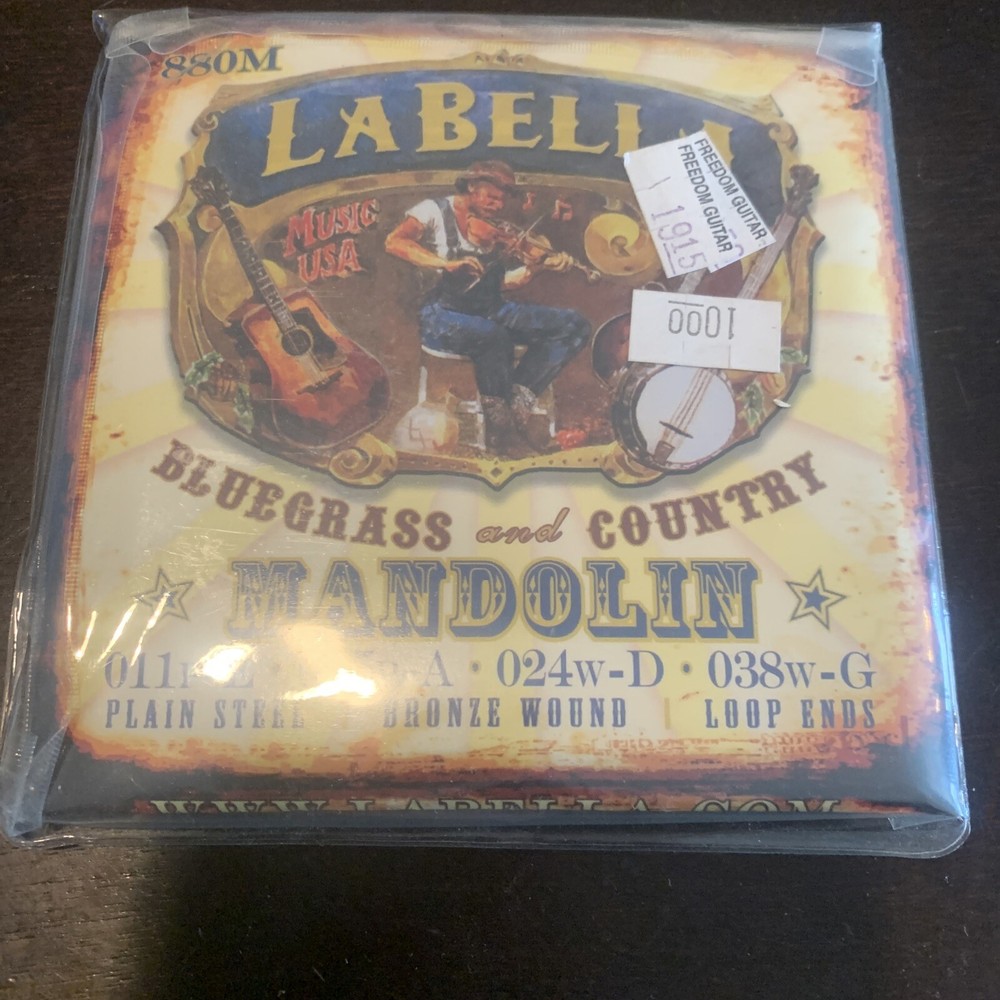 Mandolin La Bella Strings Set 880M Bronze Wound Loop End NIB