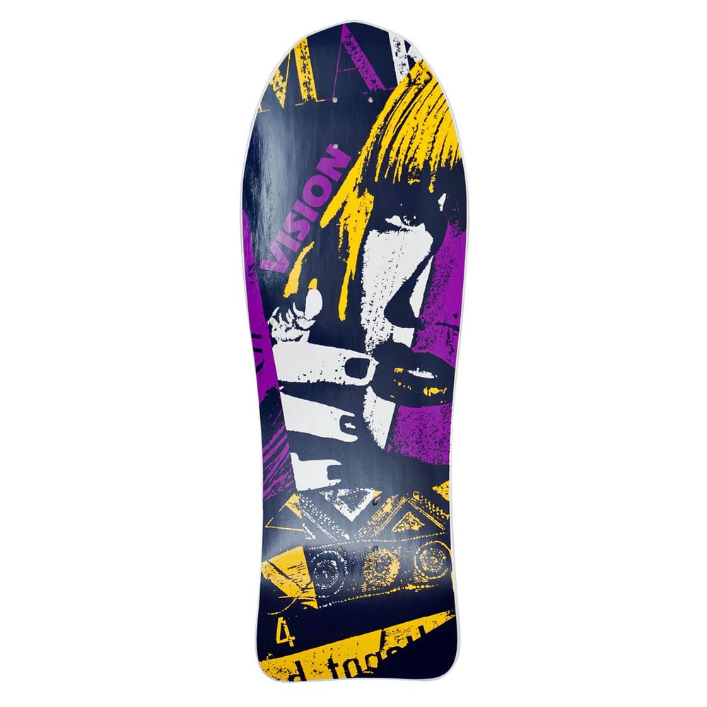 Vision Skateboard Complete Aggressor White 10.5" x 30.5" Old School