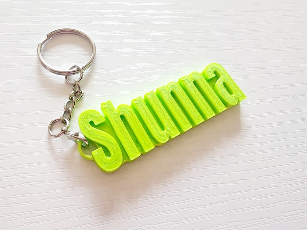 Custom Name Keychain, Personalized Name Keychain, School Name Label, 3D Printed