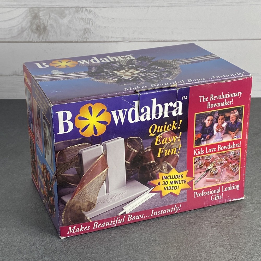 Vintage Bowdabra Hair Bow making tool complete kit . Includes vhs goodcon in box