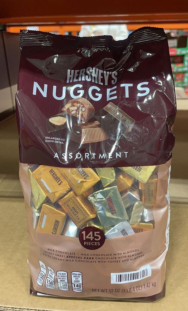 HERSHEY'S NUGGETS Assorted Chocolate Candy Mix Bag 52oz, 145 Pcs