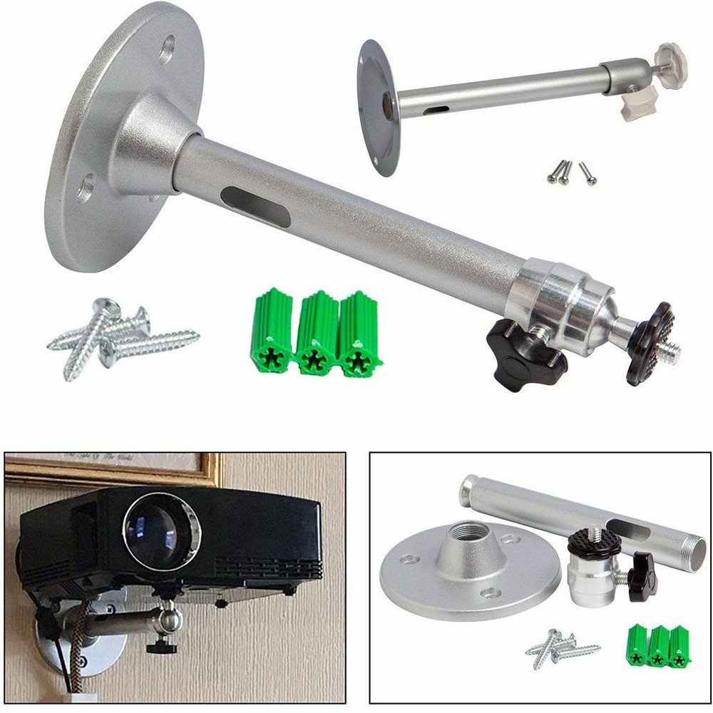 Universal 18/22cm LCD DLP Mini Projector Ceiling Wall Mount Bracket Aluminium US