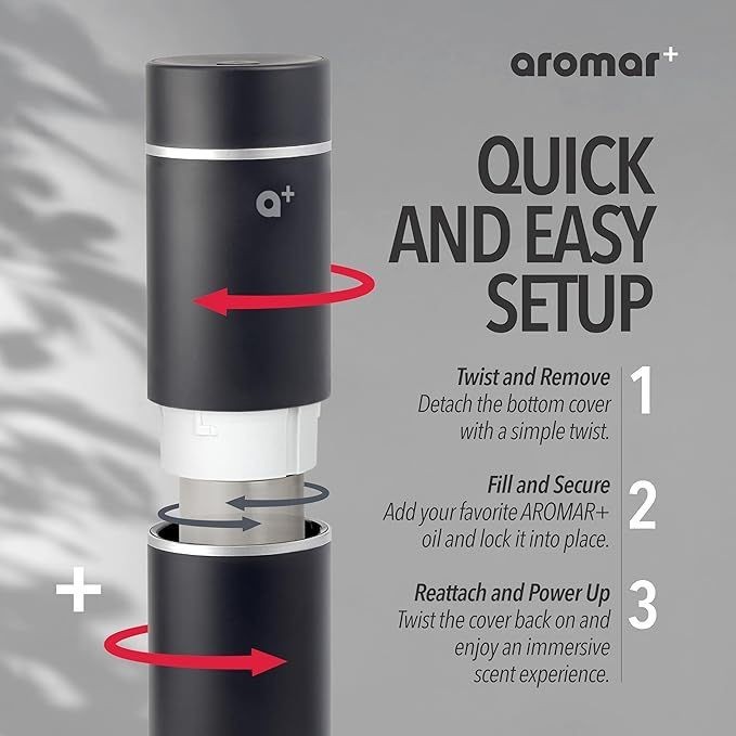 AROMAR Plus -Smart Waterless Essential Oil Diffuser:AIr Scent Include Scent