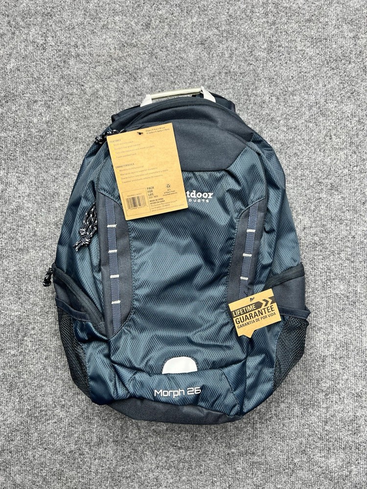 Outdoor Products Morph 26 Backpack Blue Grey Zippered Pockets Multi Pack NWT