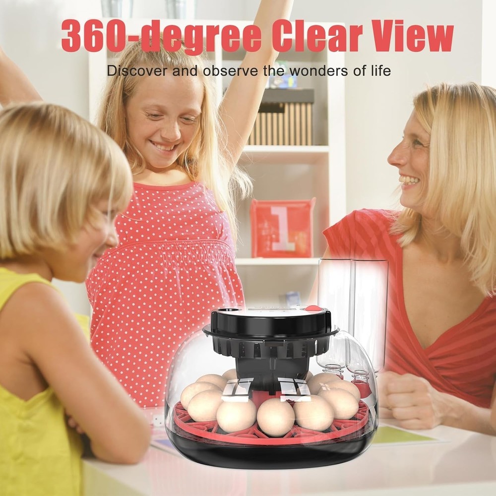 Incubators for Hatching Eggs, 12 Egg Incubator with Automatic Egg Turning and...