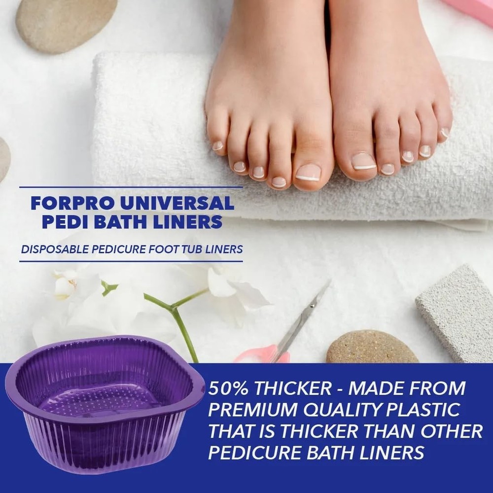 ForPro Universal Pedi Bath Liners 50% THICKER Fit Footsie Bath Plus Foot Bath