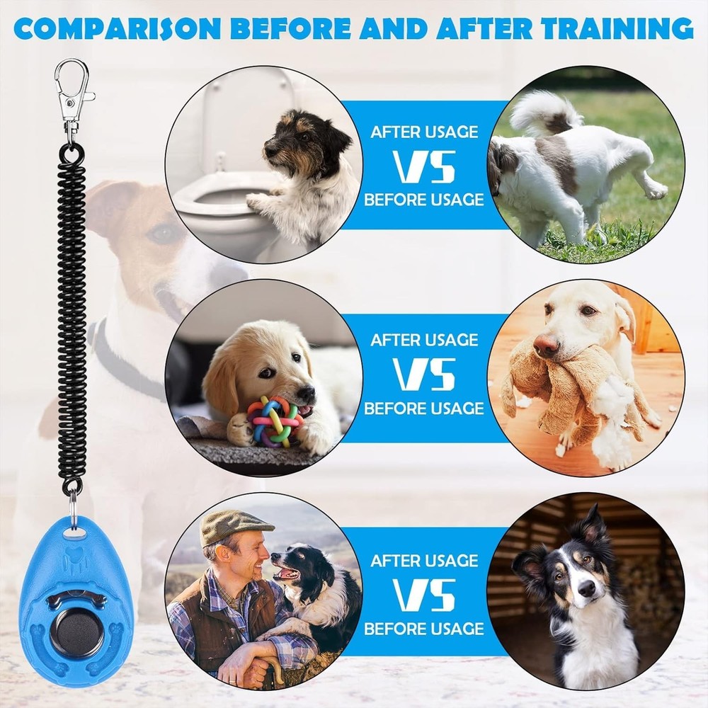 Durable 2-Pack Dog Training Clicker with Wrist Strap - Easy Pet Training Tool