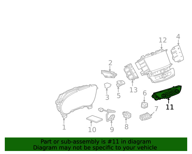 Genuine GM Heating and Air Conditioning Control Panel 84497454