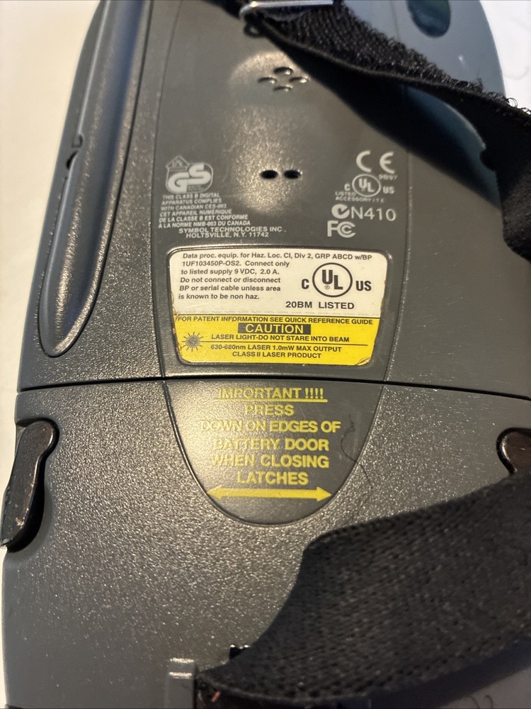 SYMBOL PALM COMPUTING PLATFORM SCANNER CLASS II LASER SPT1700