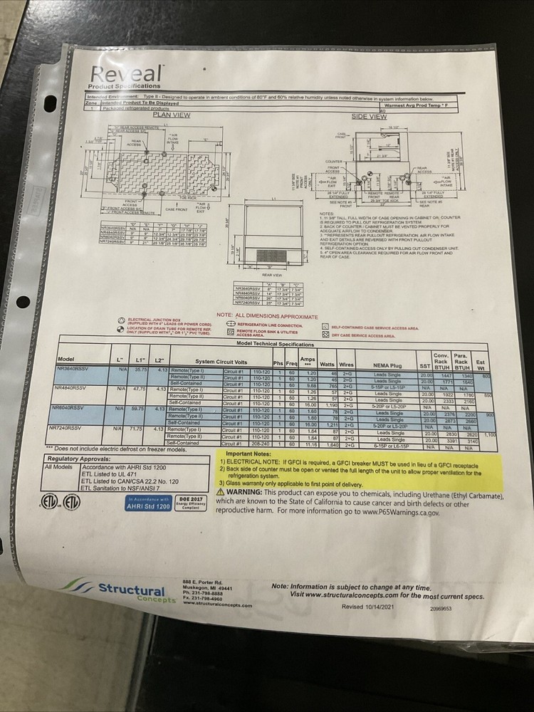 Structural Concept Refrigerated Self Service Case , 120V (CSI-463)