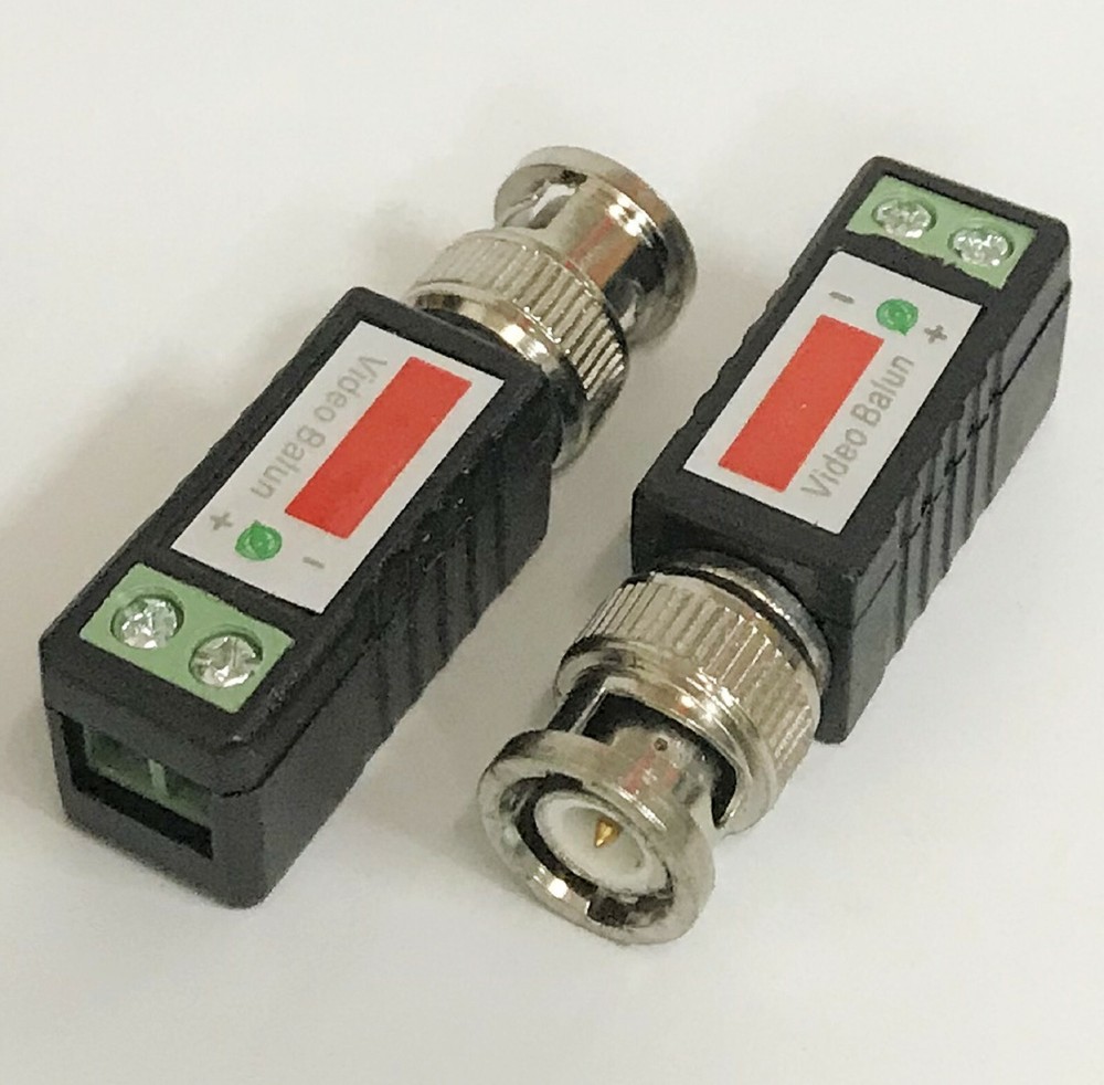 1Pair 4K 5MP Mini CCTV BNC Passive Video Balun for Camera
