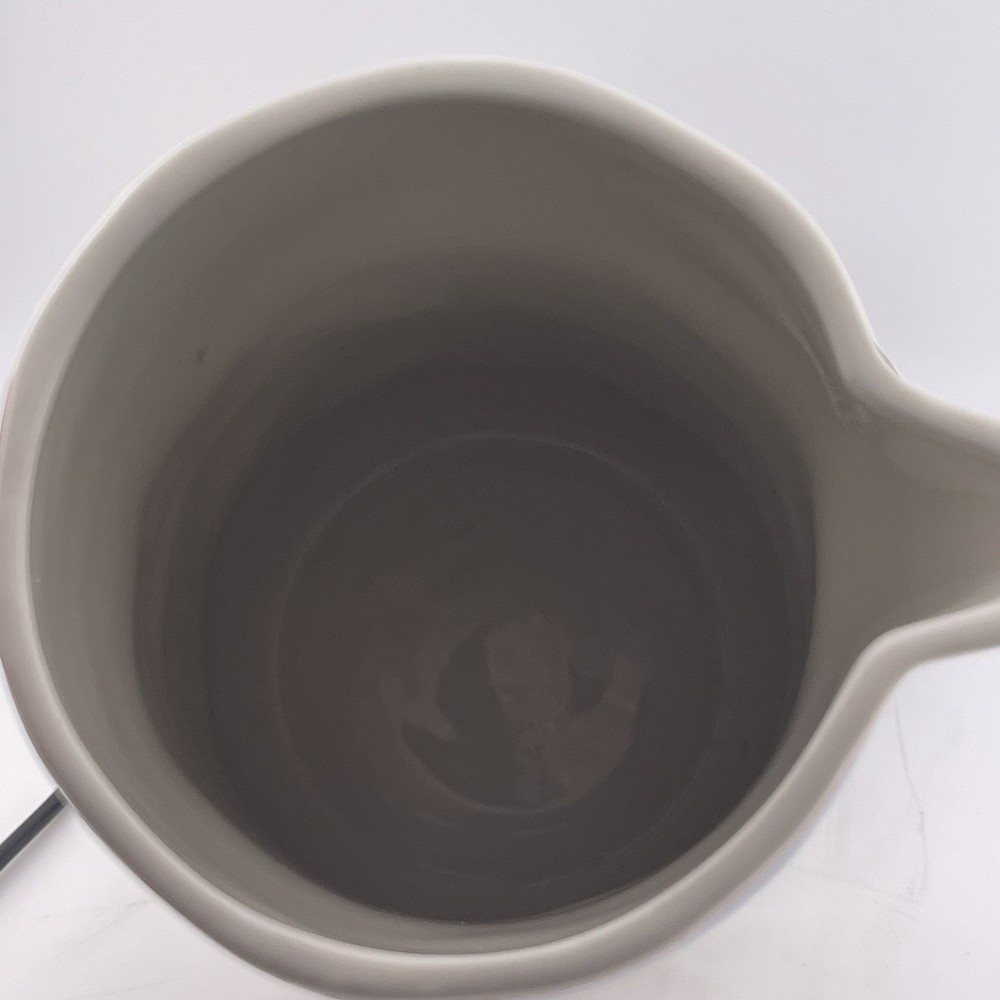 Anthropologie Renata Pitcher Glazed Crackle Stoneware Patterned Jug Retired