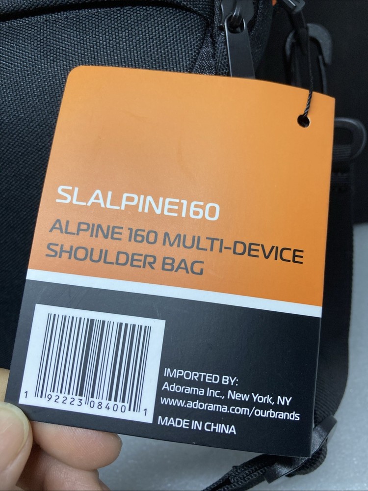 Slinger Alpine 160 Camera Bag Black Water Resistant Multi-Device Shoulder Strap