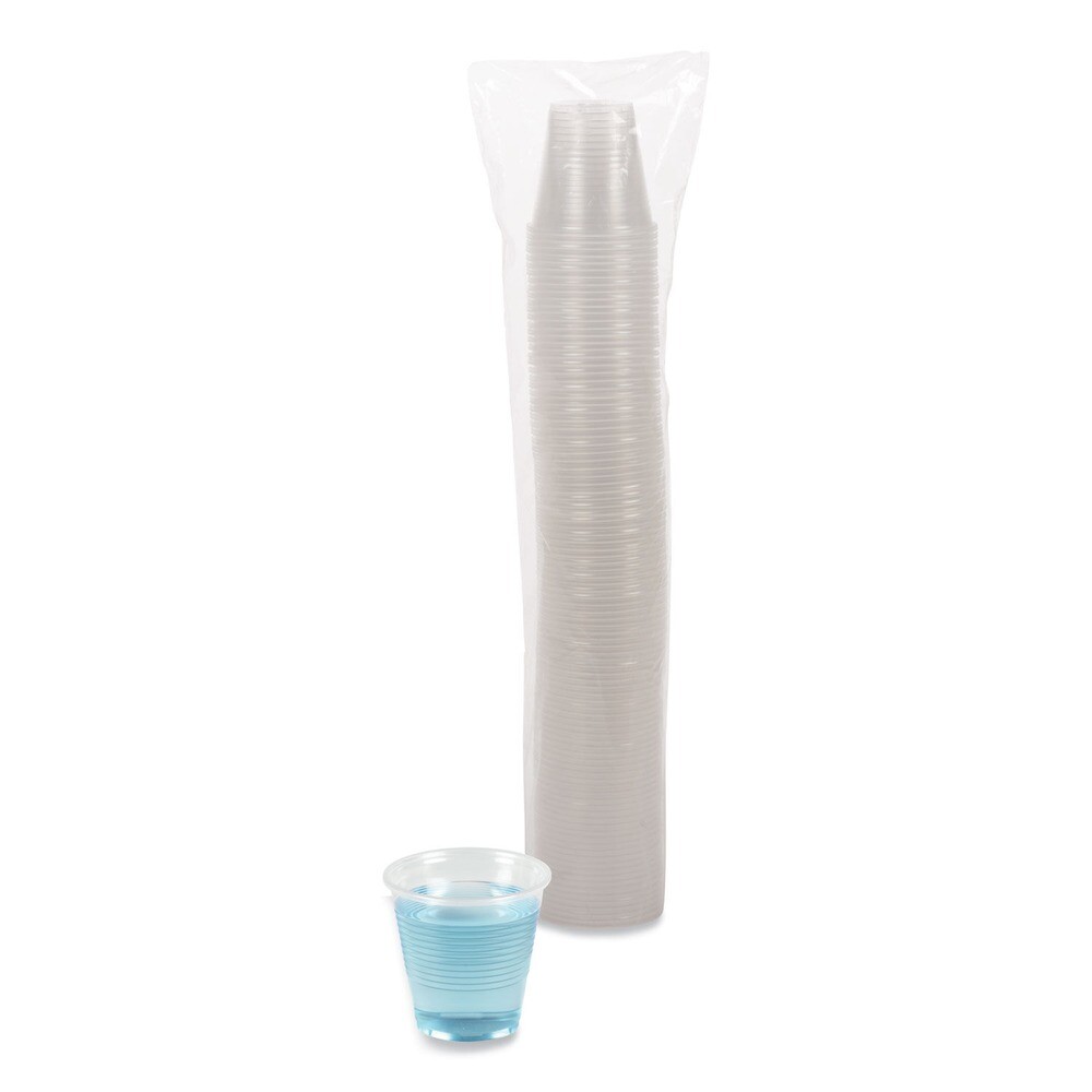 Boardwalk TRANSCUP5CT 5 oz. Plastic Cold Cups - Translucent (2500/CT) New