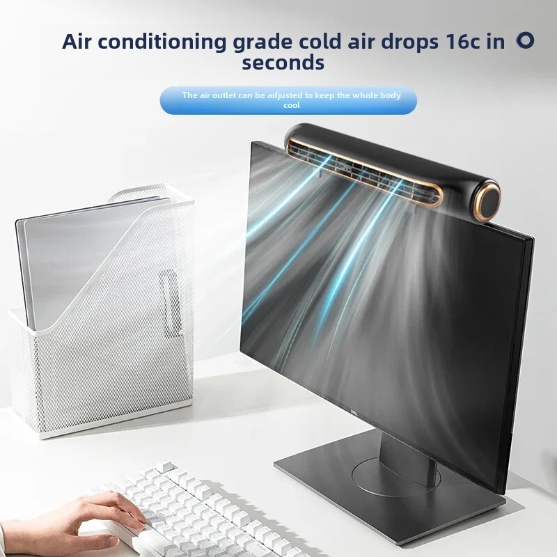 Hanging Screen Small Fan Computer Screen Small Air Conditioning Desktop Mute