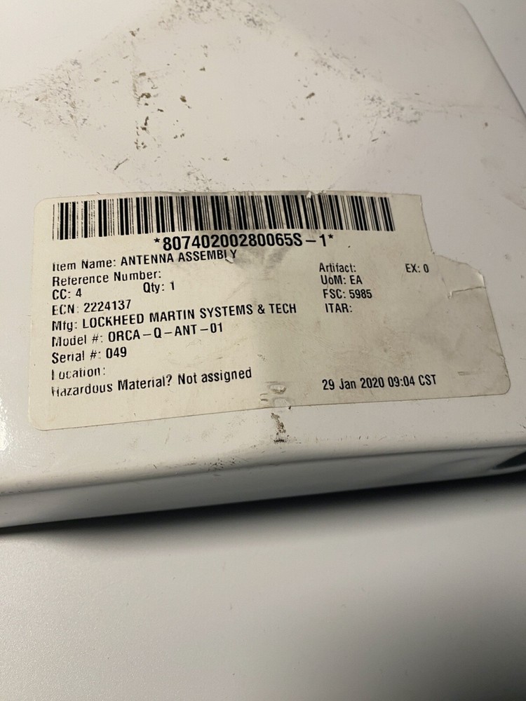 NASA Owned Shuttle Vehicle Antenna Assembly