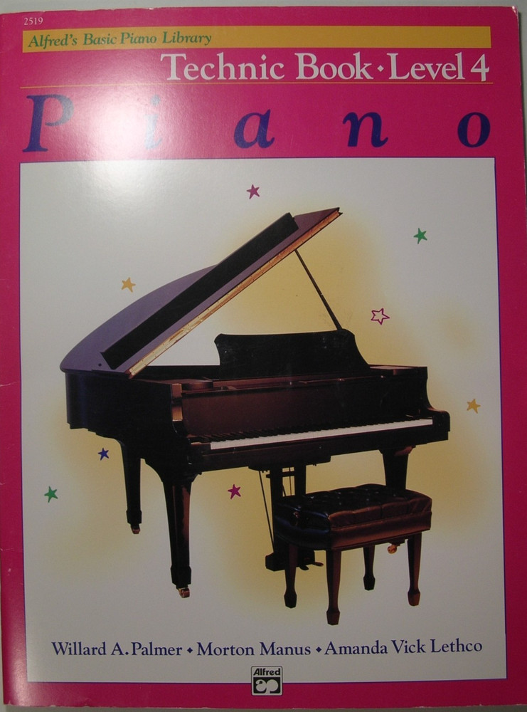 New Alfred's Basic Piano Library Technic Music Book Level 4 #2519