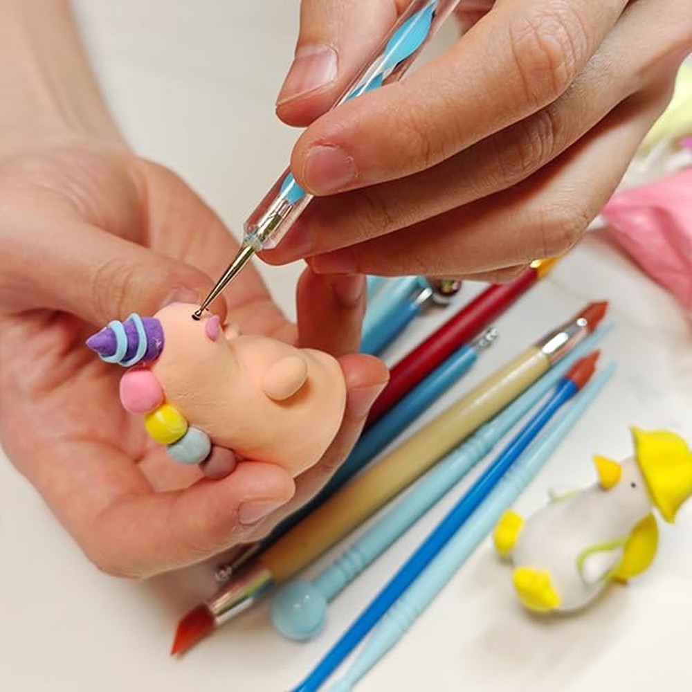 Polymer Clay Tools, Modeling Dotting Tools, Silicone Clay Sculpting Tool, Air...