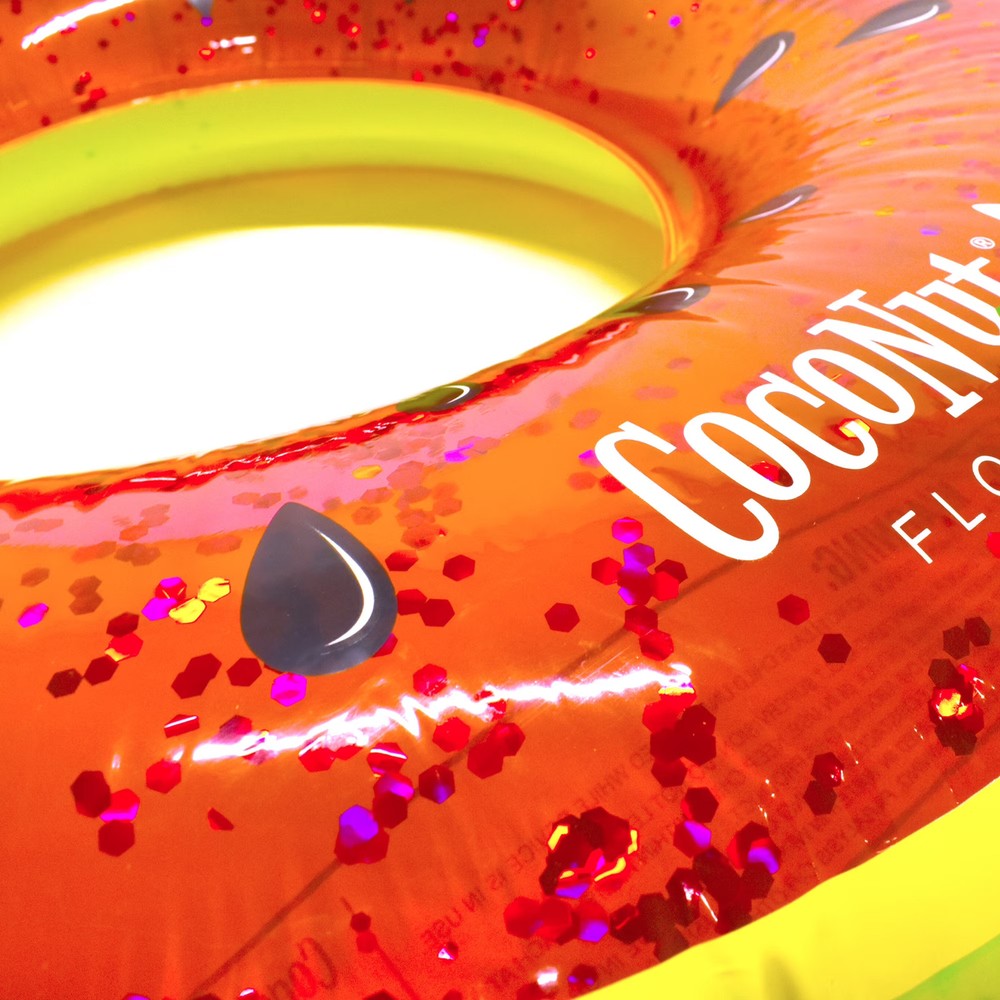 42" CocoNut Glitter Watermelon Inflatable Pool Float Ring