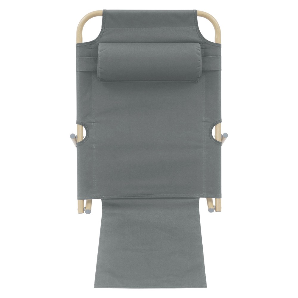 Modern Folding Adjustable Sit up Back Rest Portable Lifting Bed Backrest Grey US