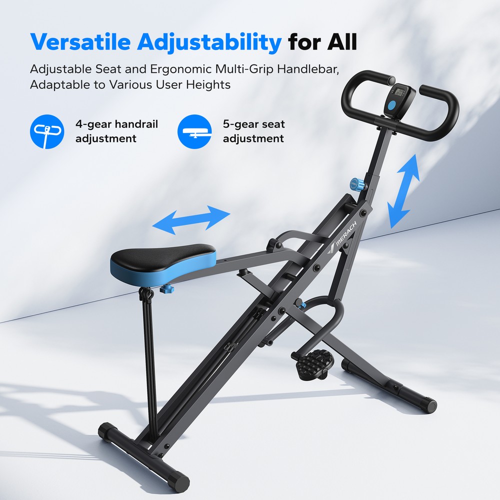 MERACH Squat Machine Adjustable Resistance Glutes Workout Foldable Easy Setup