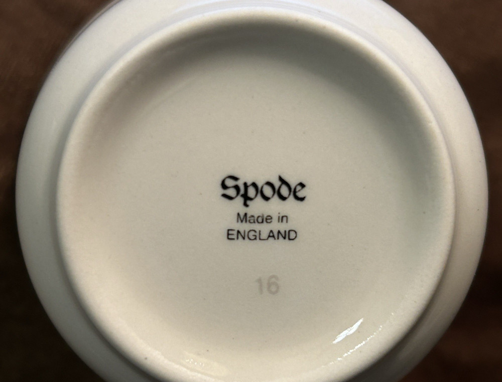 Spode "Sylvan" Bone China Condiment Jar / Open Sugar Bowl ~ Mint Condition