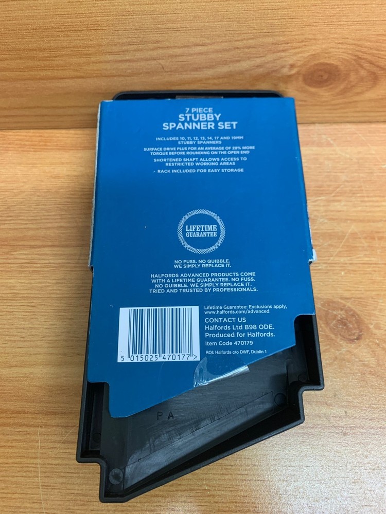 Halfords Advanced 7 Piece Stubby Spanner Set