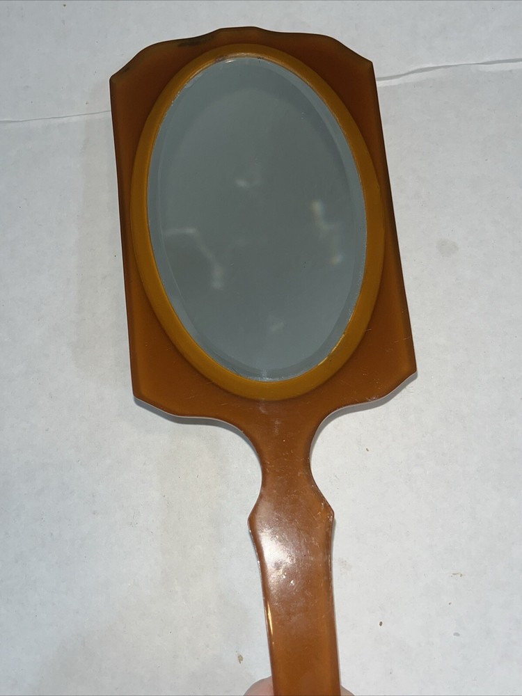 Antique Bakelite Hand Mirror Vintage