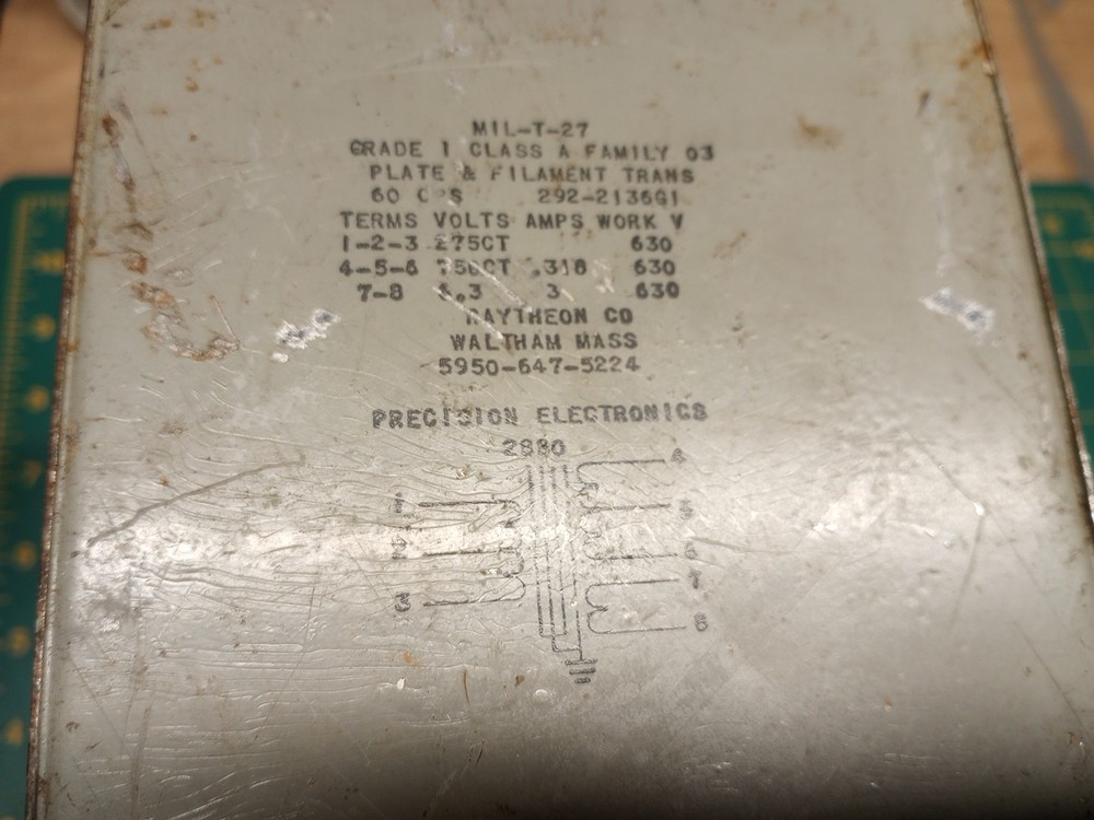 Large Plate And Filament Transformer
