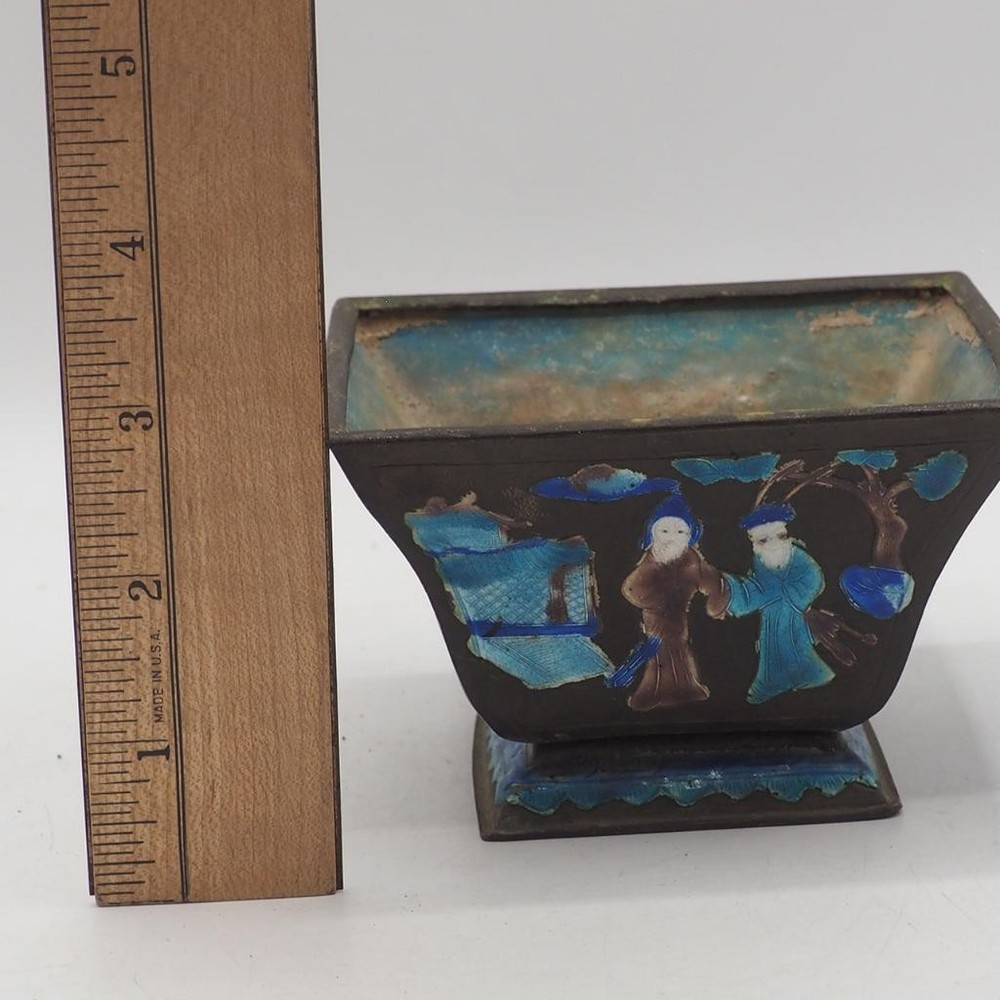 Brass Dish Enamel Trinket Decor