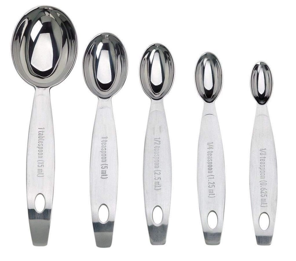 Stainless Steel Measuring Spoon Set Silver, Standard