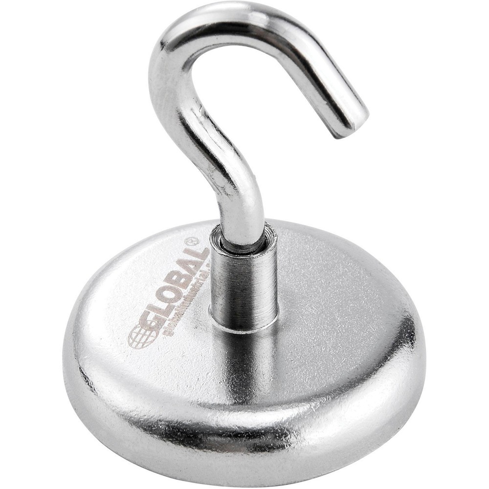 Global Industrial Neodymium Magnetic Hook 40 Lbs. Pull 6/Pack