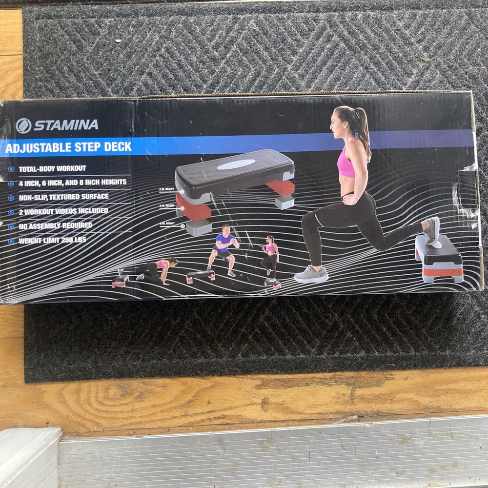 Stamina 3-Level Aerobic Step Deck , adjust 4"-6"-8" USED 1 TIME