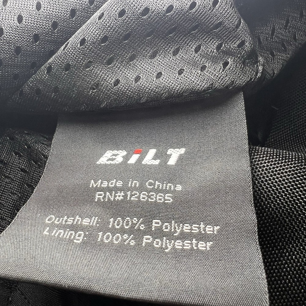 BILT Mens Padded Black Mesh Motorcycle Jacket
