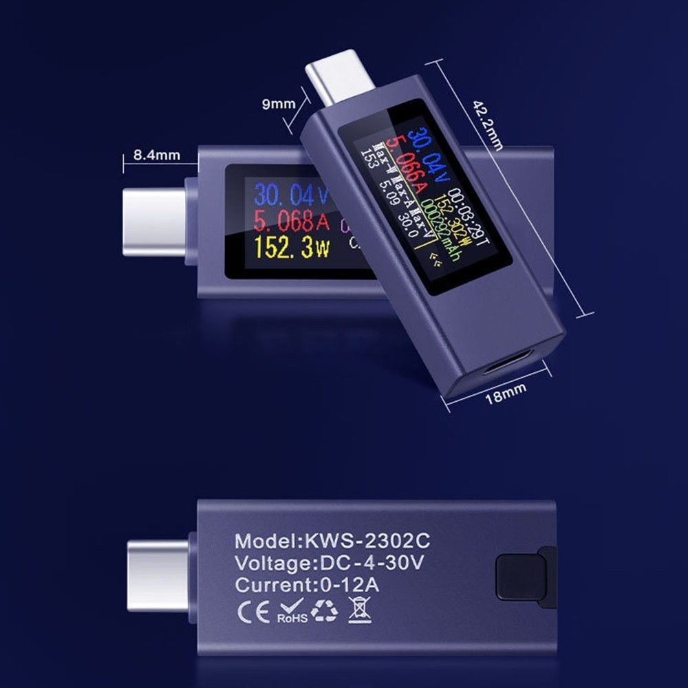 USB Tester Meter with Digital Display for Accurate Charging Measurement